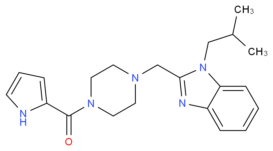 1-isobutyl-2-{[4-(1H-pyrrol-2-ylcarbonyl)piperazin-1-yl]methyl}-1H-benzimidazole_Molecular_structure_CAS_)