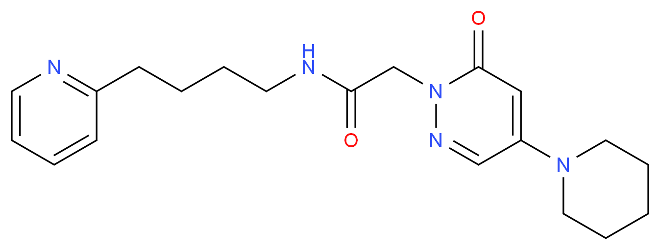 2-[6-oxo-4-(1-piperidinyl)-1(6H)-pyridazinyl]-N-[4-(2-pyridinyl)butyl]acetamide_Molecular_structure_CAS_)