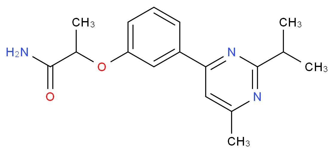 2-[3-(2-isopropyl-6-methylpyrimidin-4-yl)phenoxy]propanamide_Molecular_structure_CAS_)