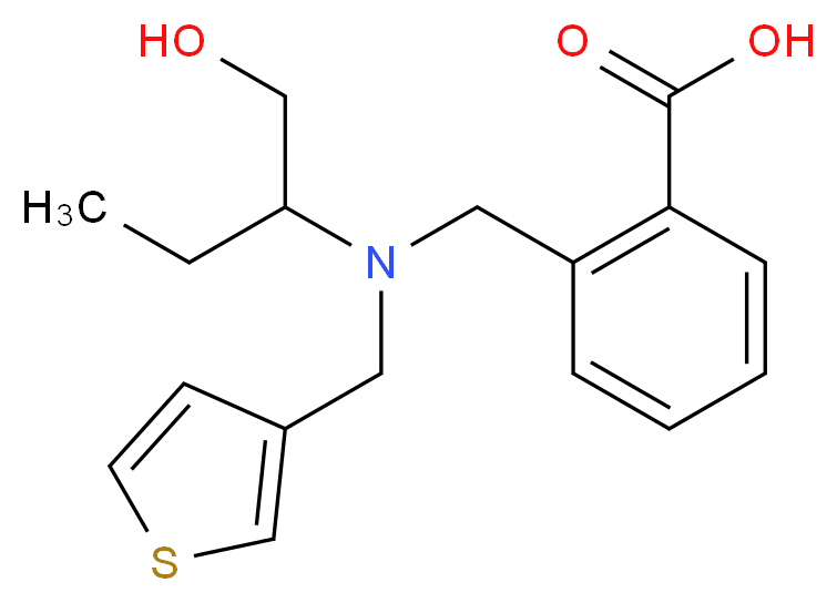 2-{[[1-(hydroxymethyl)propyl](3-thienylmethyl)amino]methyl}benzoic acid_Molecular_structure_CAS_)