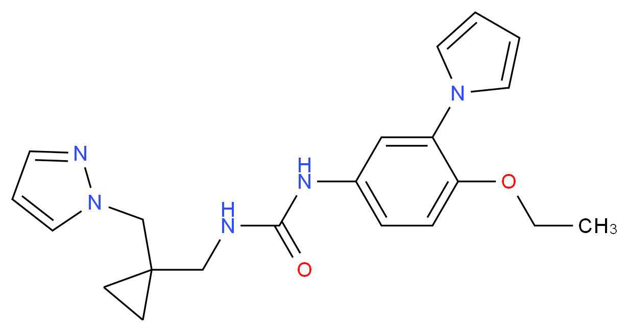 N-[4-ethoxy-3-(1H-pyrrol-1-yl)phenyl]-N'-{[1-(1H-pyrazol-1-ylmethyl)cyclopropyl]methyl}urea_Molecular_structure_CAS_)