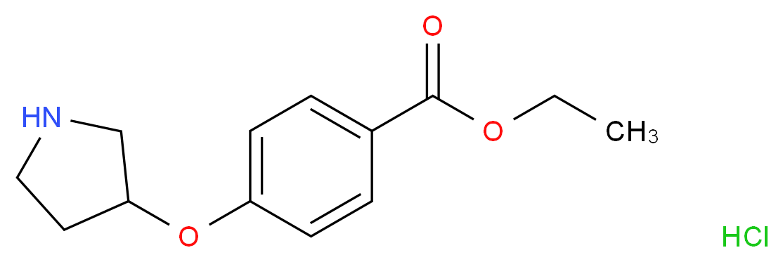 Ethyl 4-(3-pyrrolidinyloxy)benzoate hydrochloride_Molecular_structure_CAS_)
