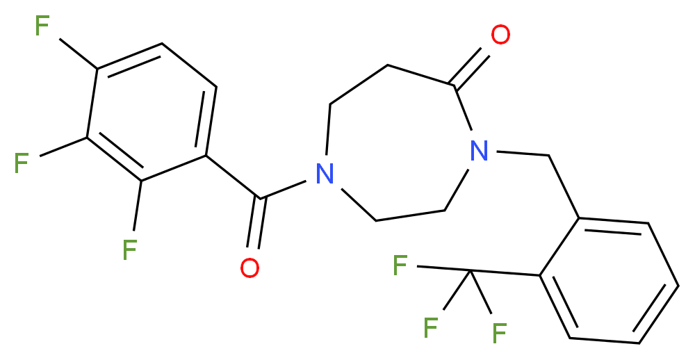 1-(2,3,4-trifluorobenzoyl)-4-[2-(trifluoromethyl)benzyl]-1,4-diazepan-5-one_Molecular_structure_CAS_)