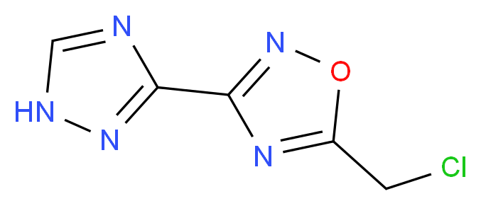 5-(chloromethyl)-3-(1H-1,2,4-triazol-3-yl)-1,2,4-oxadiazole_Molecular_structure_CAS_)