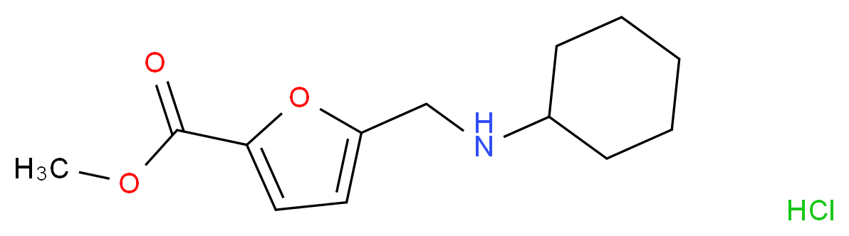 Methyl 5-[(cyclohexylamino)methyl]-2-furoate hydrochloride_Molecular_structure_CAS_)
