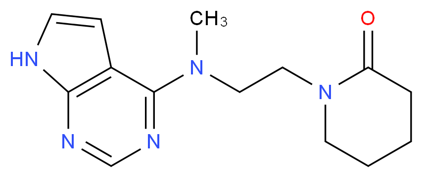 1-{2-[methyl(7H-pyrrolo[2,3-d]pyrimidin-4-yl)amino]ethyl}piperidin-2-one_Molecular_structure_CAS_)