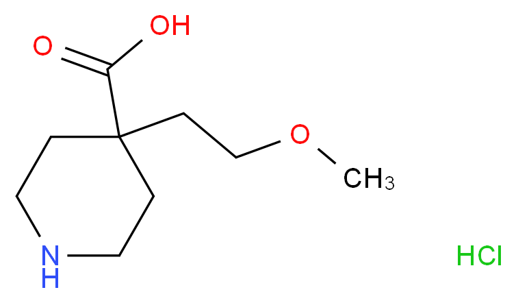 4-(2-methoxyethyl)piperidine-4-carboxylic acid hydrochloride_Molecular_structure_CAS_)