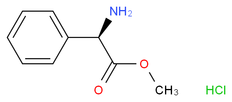 (R)-(-)-2-Phenylglycine methyl ester hydrochloride_Molecular_structure_CAS_19883-41-1)