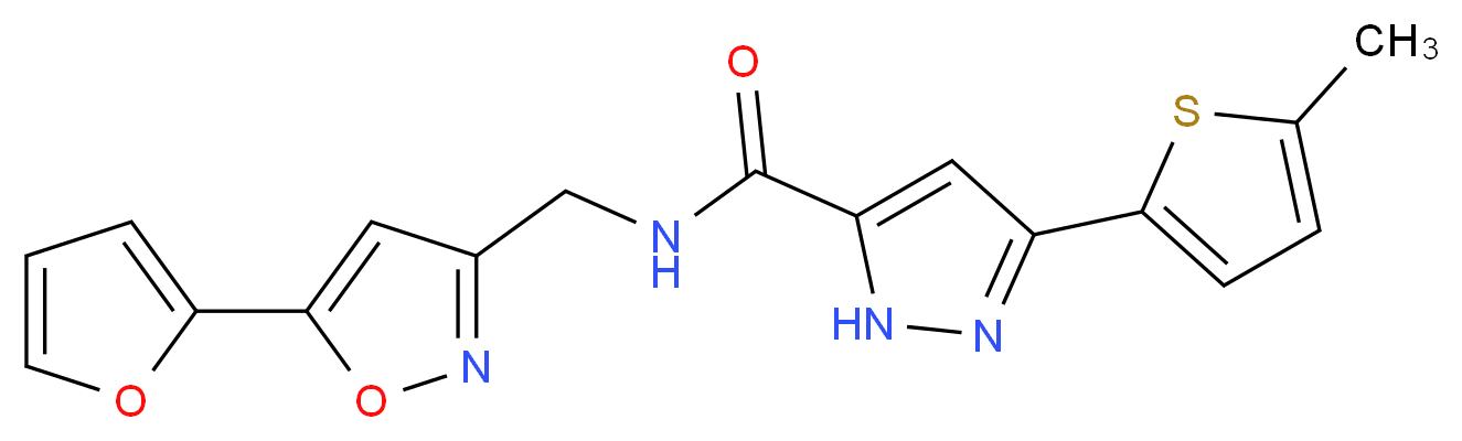 N-{[5-(2-furyl)-3-isoxazolyl]methyl}-3-(5-methyl-2-thienyl)-1H-pyrazole-5-carboxamide_Molecular_structure_CAS_)