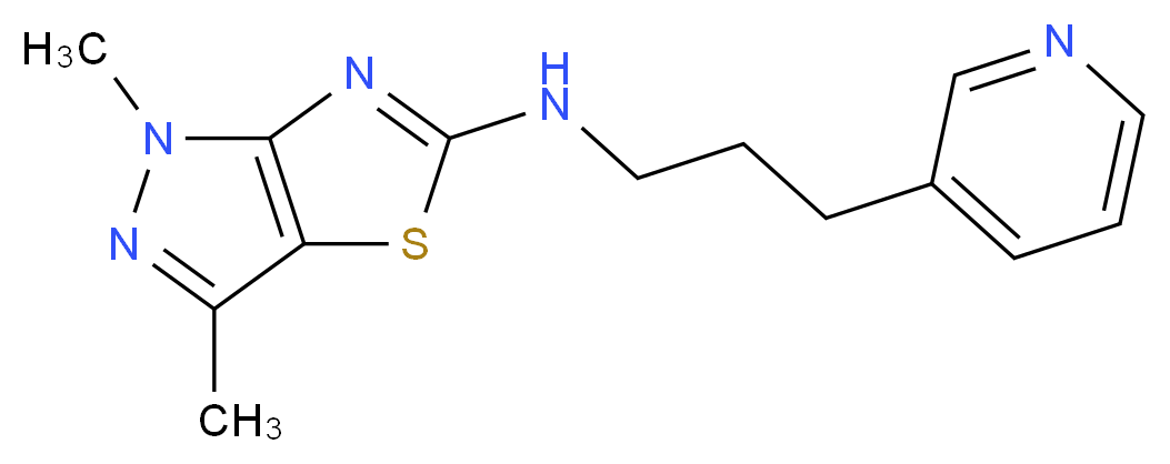 1,3-dimethyl-N-(3-pyridin-3-ylpropyl)-1H-pyrazolo[3,4-d][1,3]thiazol-5-amine_Molecular_structure_CAS_)