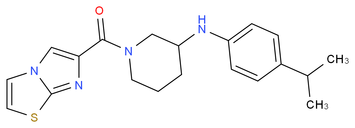 1-(imidazo[2,1-b][1,3]thiazol-6-ylcarbonyl)-N-(4-isopropylphenyl)-3-piperidinamine_Molecular_structure_CAS_)