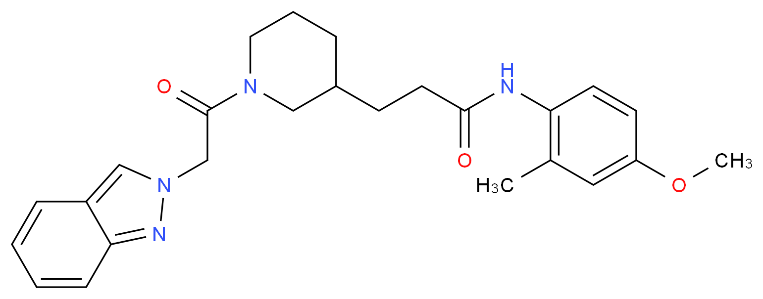 3-[1-(2H-indazol-2-ylacetyl)-3-piperidinyl]-N-(4-methoxy-2-methylphenyl)propanamide_Molecular_structure_CAS_)