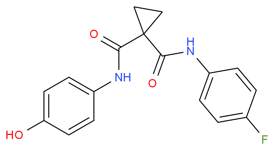 N-(4-Fluorophenyl)-N'-(4-hydroxyphenyl)cyclopropane-1,1-dicarboxamide_Molecular_structure_CAS_849217-60-3)