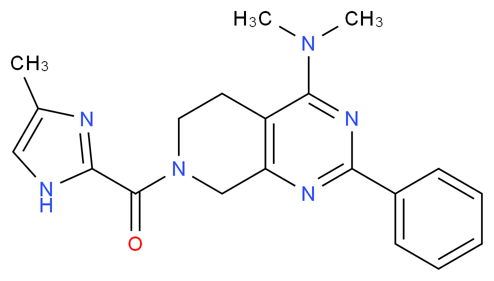 N,N-dimethyl-7-[(4-methyl-1H-imidazol-2-yl)carbonyl]-2-phenyl-5,6,7,8-tetrahydropyrido[3,4-d]pyrimidin-4-amine_Molecular_structure_CAS_)