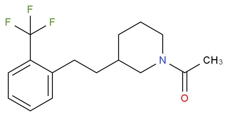 1-acetyl-3-{2-[2-(trifluoromethyl)phenyl]ethyl}piperidine_Molecular_structure_CAS_)