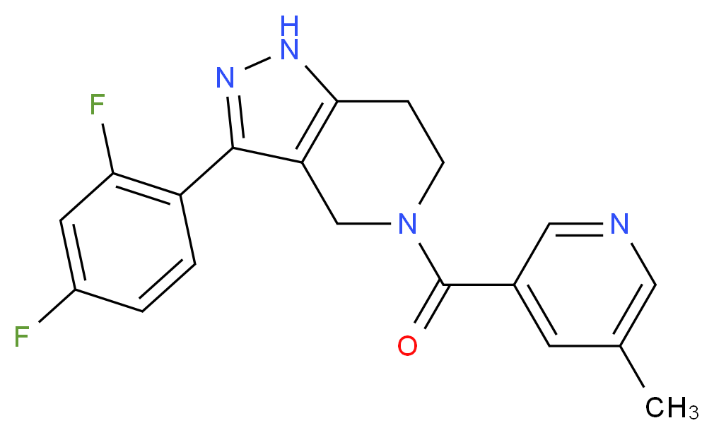 3-(2,4-difluorophenyl)-5-[(5-methylpyridin-3-yl)carbonyl]-4,5,6,7-tetrahydro-1H-pyrazolo[4,3-c]pyridine_Molecular_structure_CAS_)