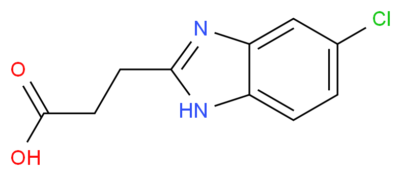 3-(6-Chloro-1H-benzoimidazol-2-yl)-propionic acid_Molecular_structure_CAS_82138-56-5)