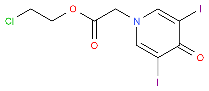 2-Chloroethyl (3,5-diiodo-4-oxo-1(4H)-pyridinyl)acetate_Molecular_structure_CAS_)