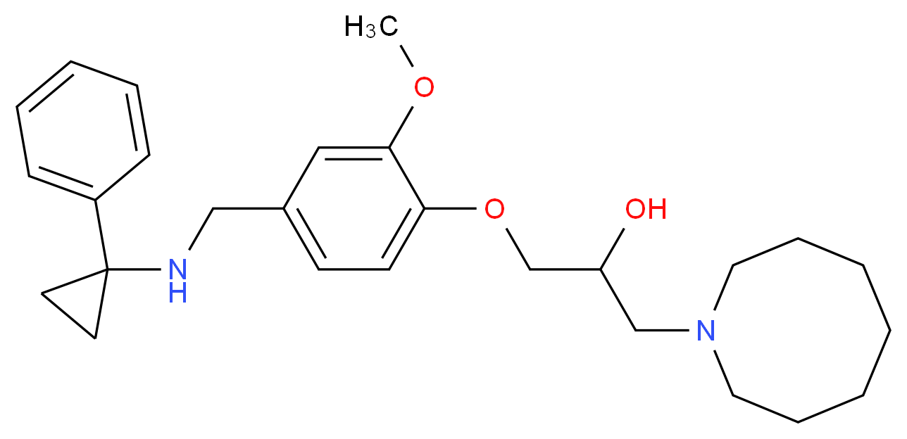 1-(1-azocanyl)-3-(2-methoxy-4-{[(1-phenylcyclopropyl)amino]methyl}phenoxy)-2-propanol_Molecular_structure_CAS_)