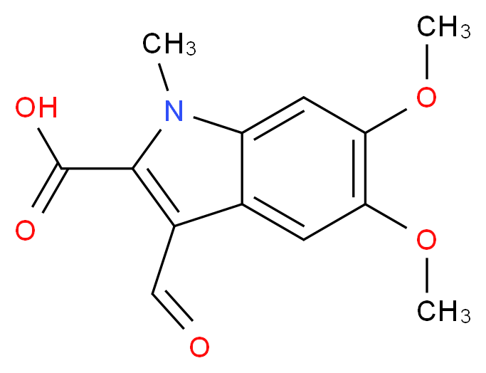 3-formyl-5,6-dimethoxy-1-methyl-1H-indole-2-carboxylic acid_Molecular_structure_CAS_)