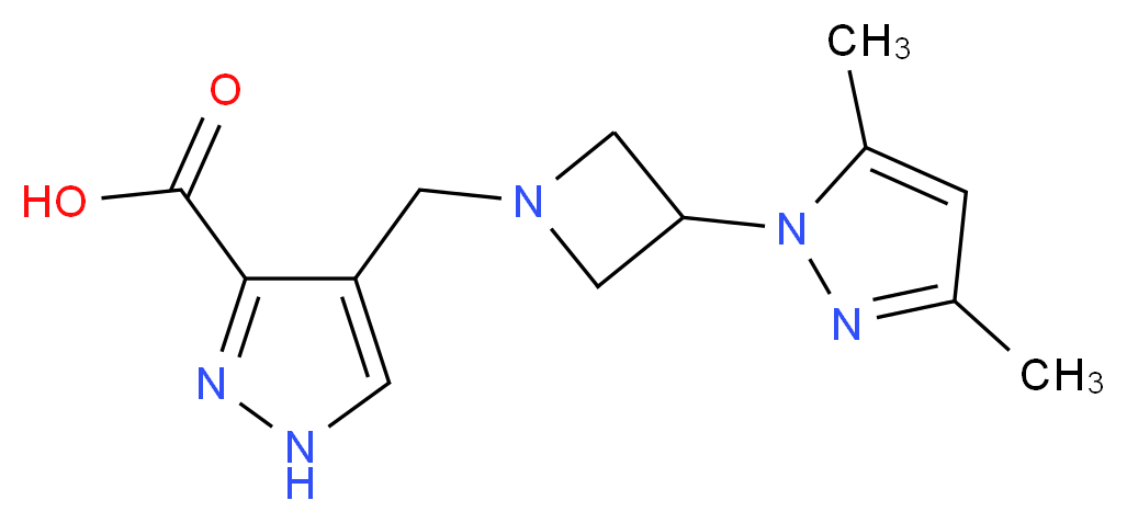 4-{[3-(3,5-dimethyl-1H-pyrazol-1-yl)azetidin-1-yl]methyl}-1H-pyrazole-3-carboxylic acid_Molecular_structure_CAS_)