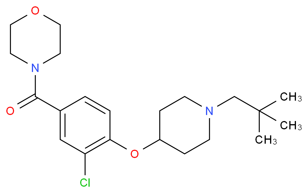 4-(3-chloro-4-{[1-(2,2-dimethylpropyl)piperidin-4-yl]oxy}benzoyl)morpholine_Molecular_structure_CAS_)