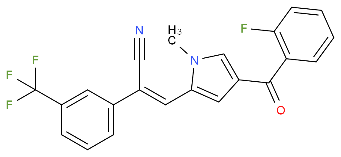 3-[4-(2-Fluorobenzoyl)-1-methyl-1H-pyrrol-2-yl]-2-[3-(trifluoromethyl)phenyl]-2-propenenitrile_Molecular_structure_CAS_)