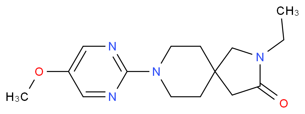 2-ethyl-8-(5-methoxy-2-pyrimidinyl)-2,8-diazaspiro[4.5]decan-3-one_Molecular_structure_CAS_)
