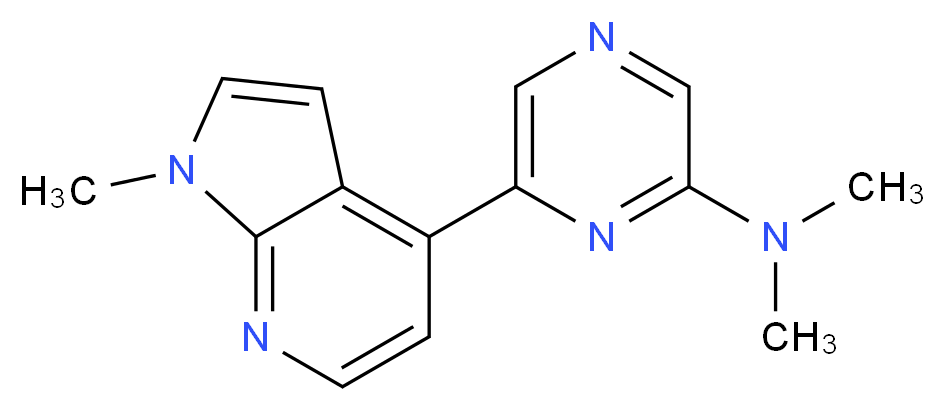 N,N-dimethyl-6-(1-methyl-1H-pyrrolo[2,3-b]pyridin-4-yl)pyrazin-2-amine_Molecular_structure_CAS_)