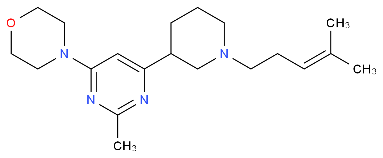 4-{2-methyl-6-[1-(4-methyl-3-penten-1-yl)-3-piperidinyl]-4-pyrimidinyl}morpholine_Molecular_structure_CAS_)