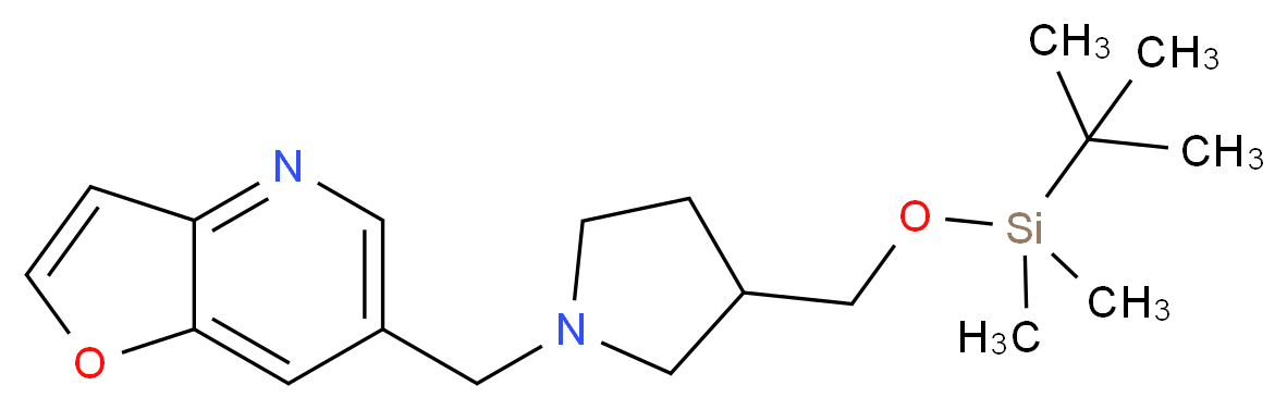 6-((3-((tert-Butyldimethylsilyloxy)methyl)pyrrolidin-1-yl)methyl)furo[3,2-b]pyridine_Molecular_structure_CAS_1188994-30-0)