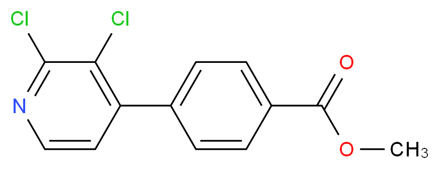 Methyl 4-(2,3-dichloro-4-pyridinyl)-benzenecarboxylate_Molecular_structure_CAS_)