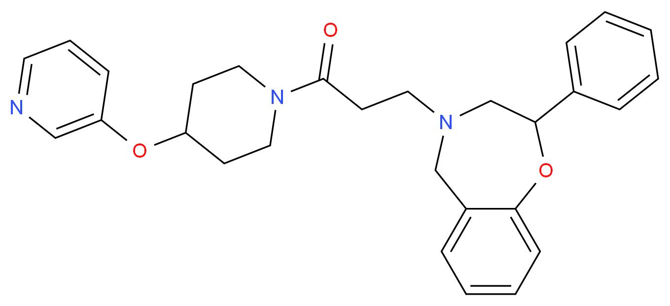 4-{3-oxo-3-[4-(3-pyridinyloxy)-1-piperidinyl]propyl}-2-phenyl-2,3,4,5-tetrahydro-1,4-benzoxazepine_Molecular_structure_CAS_)