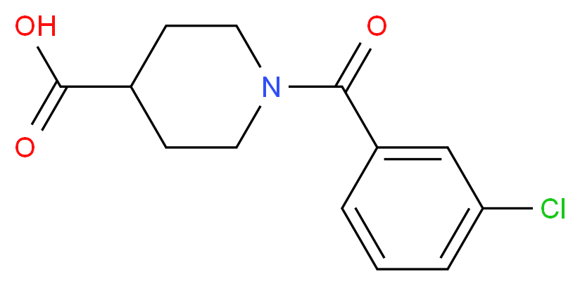 1-(3-Chlorobenzoyl)piperidine-4-carboxylic acid_Molecular_structure_CAS_401581-33-7)