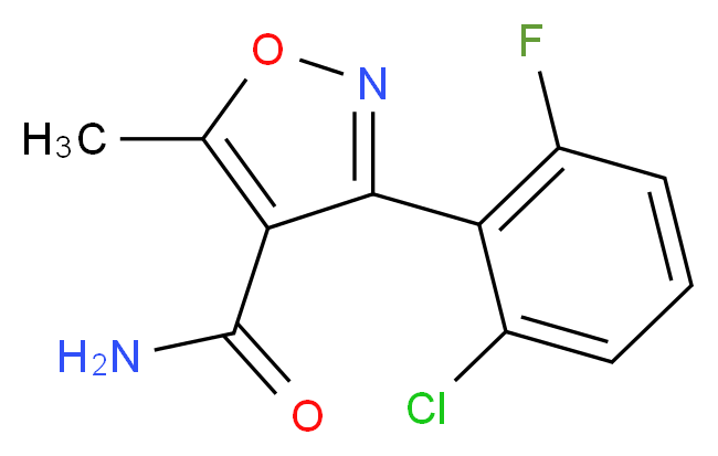 3-(2-Chloro-6-fluorophenyl)-5-methylisoxazole-4-carboxamide 97%_Molecular_structure_CAS_4415-11-6)