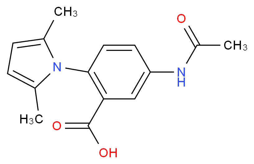 5-(acetylamino)-2-(2,5-dimethyl-1H-pyrrol-1-yl)benzoic acid_Molecular_structure_CAS_332898-63-2)
