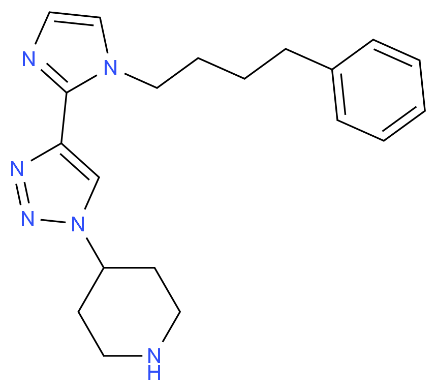4-{4-[1-(4-phenylbutyl)-1H-imidazol-2-yl]-1H-1,2,3-triazol-1-yl}piperidine_Molecular_structure_CAS_)