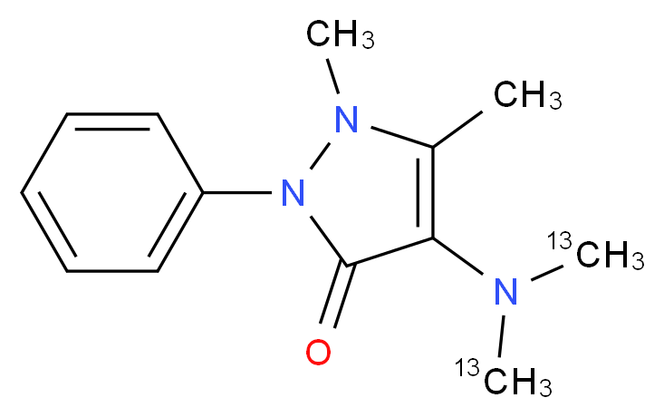 4-(Dimethyl-13C2-amino)antipyrine_Molecular_structure_CAS_60433-90-1)