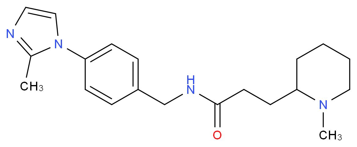 N-[4-(2-methyl-1H-imidazol-1-yl)benzyl]-3-(1-methyl-2-piperidinyl)propanamide_Molecular_structure_CAS_)