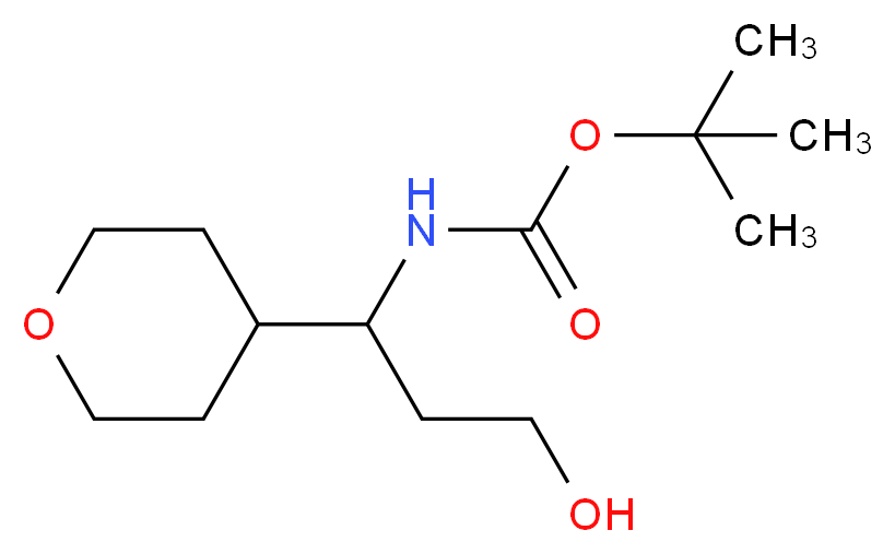 TERT-BUTYL [3-HYDROXY-1-(TETRAHYDRO-2H-PYRAN-4-YL)PROPYL]CARBAMATE_Molecular_structure_CAS_)