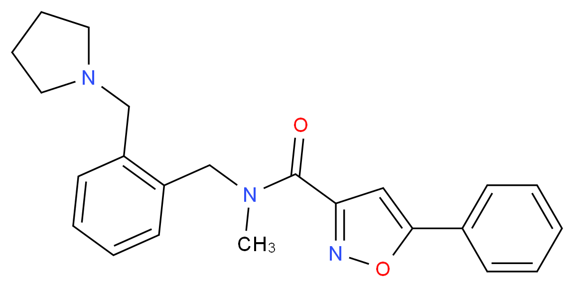 N-methyl-5-phenyl-N-[2-(1-pyrrolidinylmethyl)benzyl]-3-isoxazolecarboxamide_Molecular_structure_CAS_)