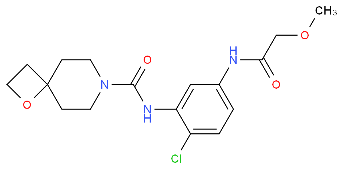 N-{2-chloro-5-[(methoxyacetyl)amino]phenyl}-1-oxa-7-azaspiro[3.5]nonane-7-carboxamide_Molecular_structure_CAS_)