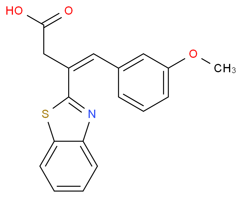 3-Benzothiazol-2-yl-4-(3-methoxy-phenyl)-but-3-enoic acid_Molecular_structure_CAS_)
