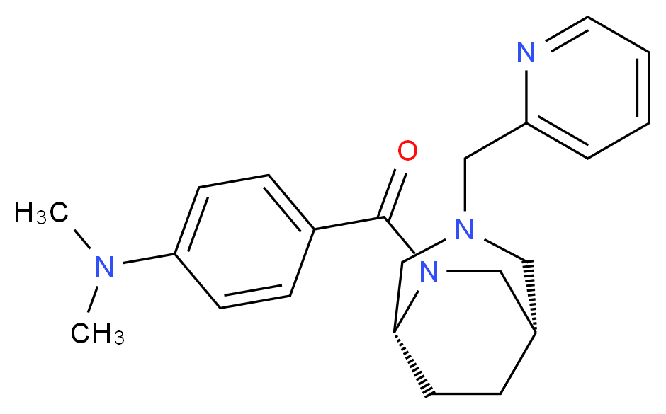 N,N-dimethyl-4-{[(1S*,5R*)-3-(2-pyridinylmethyl)-3,6-diazabicyclo[3.2.2]non-6-yl]carbonyl}aniline_Molecular_structure_CAS_)