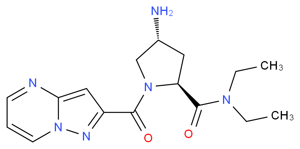 (2S,4R)-4-amino-N,N-diethyl-1-(pyrazolo[1,5-a]pyrimidin-2-ylcarbonyl)pyrrolidine-2-carboxamide_Molecular_structure_CAS_)