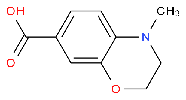 4-methyl-3,4-dihydro-2H-1,4-benzoxazine-7-carboxylic acid_Molecular_structure_CAS_532391-89-2)