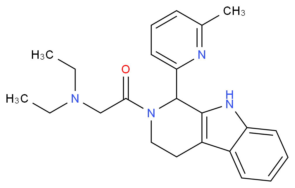 N,N-diethyl-2-[1-(6-methyl-2-pyridinyl)-1,3,4,9-tetrahydro-2H-beta-carbolin-2-yl]-2-oxoethanamine_Molecular_structure_CAS_)