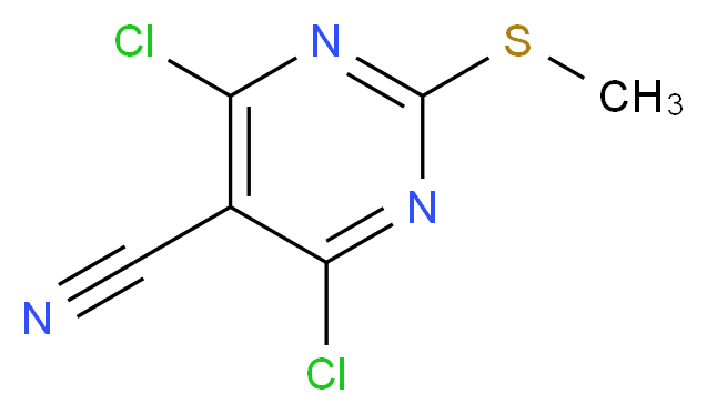 4,6-Dichloro-2-(methylthio)pyrimidine-5-carbonitrile_Molecular_structure_CAS_33097-13-1)