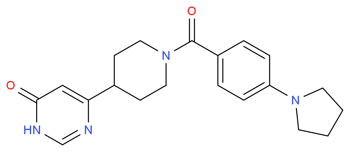 6-[1-(4-pyrrolidin-1-ylbenzoyl)piperidin-4-yl]pyrimidin-4(3H)-one_Molecular_structure_CAS_)