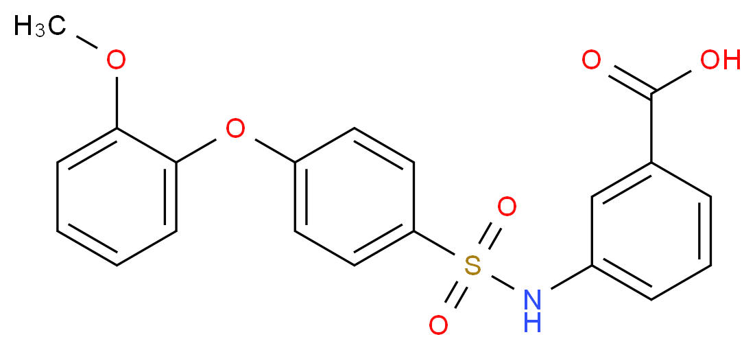 3-[4-(2-Methoxyphenoxy)phenylsulfonylamino]benzoic acid_Molecular_structure_CAS_612044-42-5)